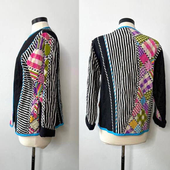 VTG 80s Koos Of Course Funky Colorful Oversized Quilted Jacket Coat - Picture 5 of 8